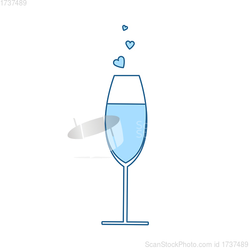 Image of Champagne Glass With Heart Icon