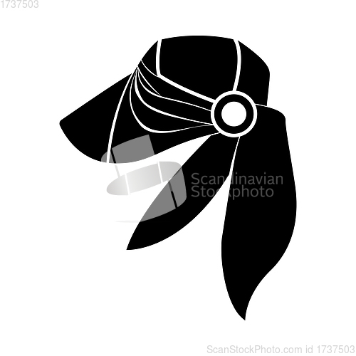 Image of Business Woman Neck Scarf Icon