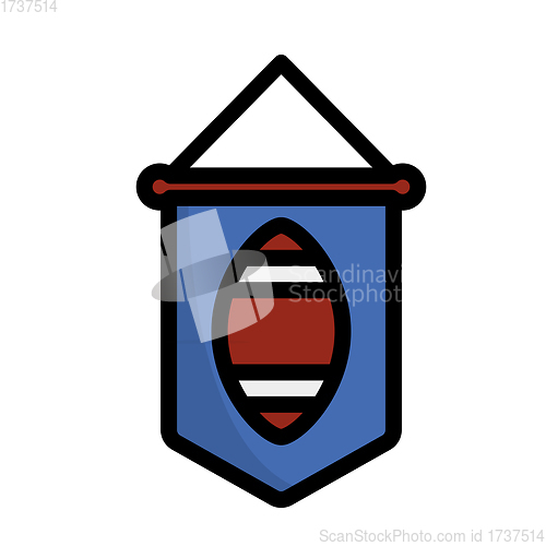 Image of American Football Pennant Icon