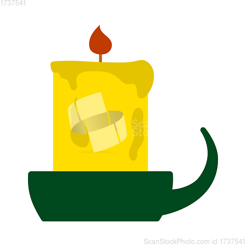 Image of Candle In Candlestick Icon