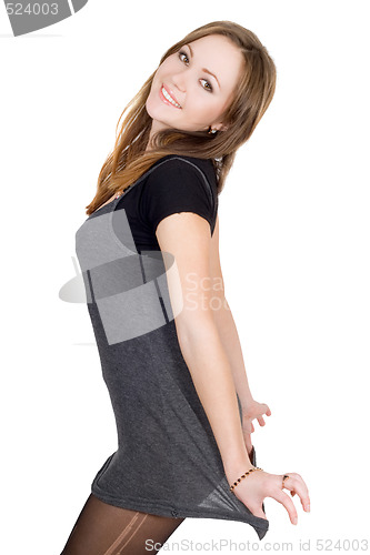Image of Beautiful smiling young woman. Isolated on white