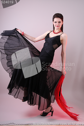 Image of Fashion model in studio