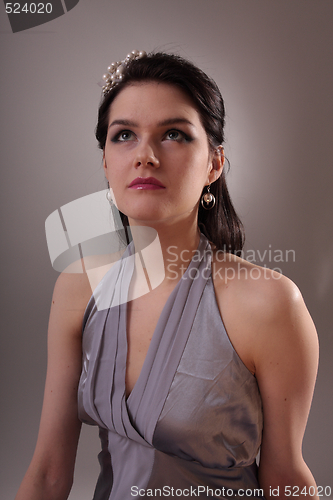 Image of Fashion model in studio