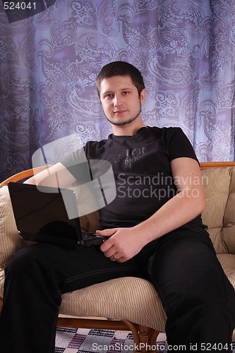 Image of Man and laptop