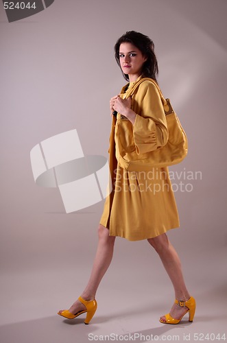 Image of Fashion model in studio