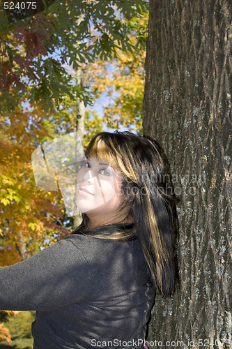 Image of Young Woman in Autumn