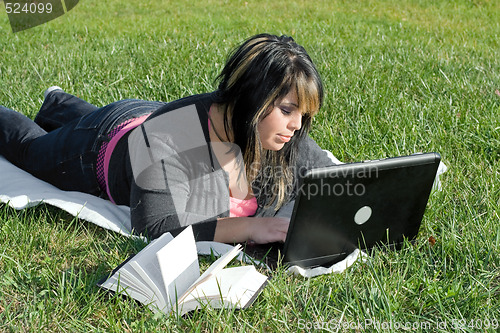 Image of Girl with Laptop