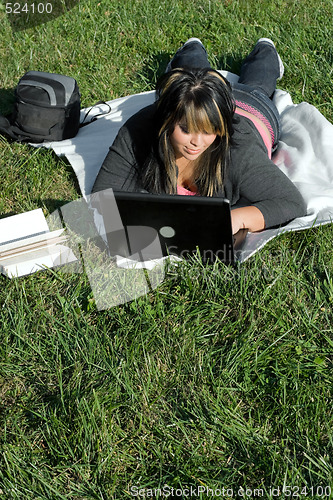 Image of Girl with Laptop