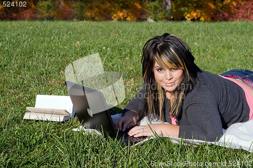 Image of Girl with Laptop