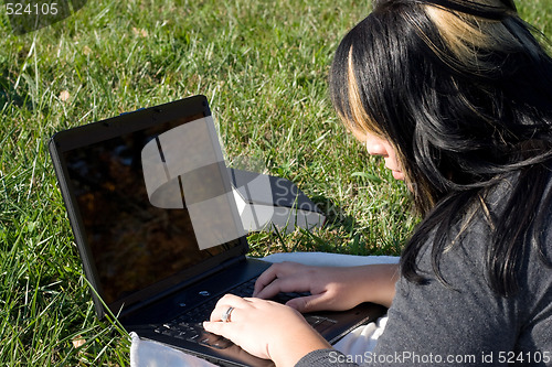 Image of Girl with Laptop