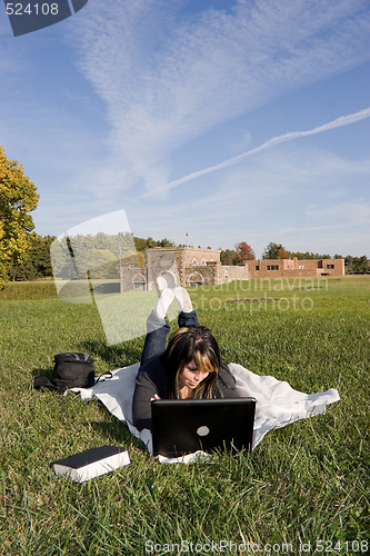 Image of Girl with Laptop