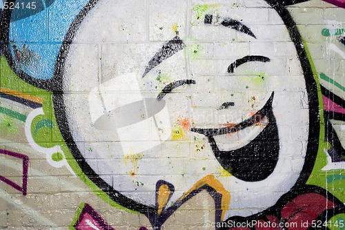 Image of Street Graffiti Happy Face