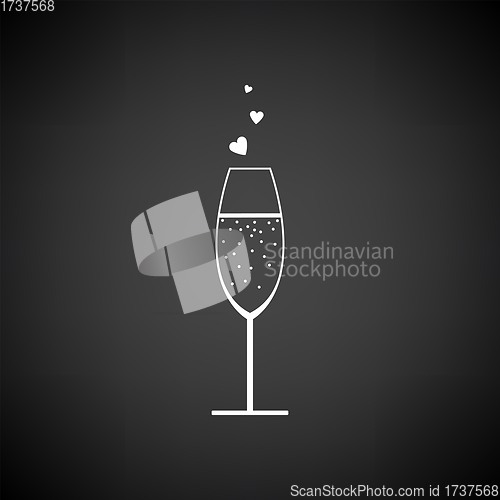 Image of Champagne Glass With Heart Icon