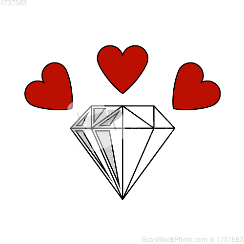 Image of Diamond With Hearts Icon