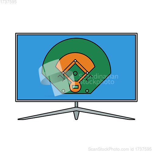 Image of Baseball Tv Translation Icon