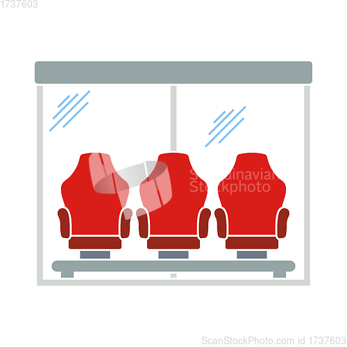 Image of Soccer Player\'s Bench Icon