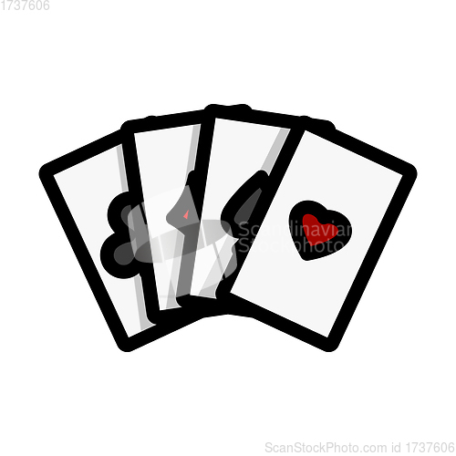 Image of Set Of Four Card Icons