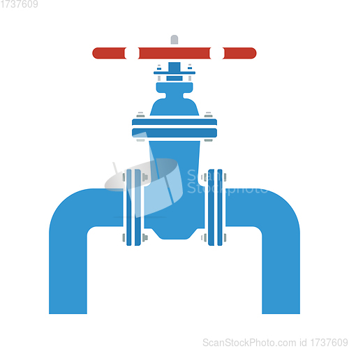 Image of Icon Of Pipe With Valve