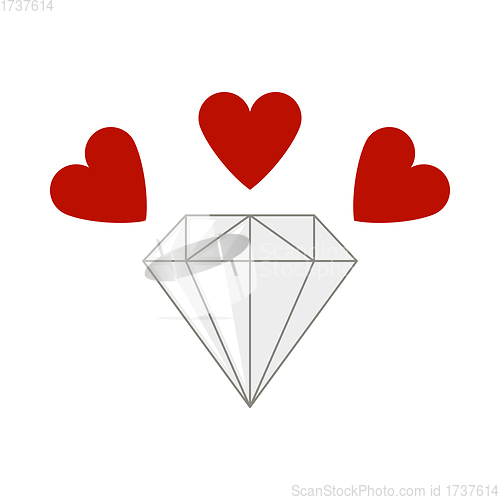 Image of Diamond With Hearts Icon
