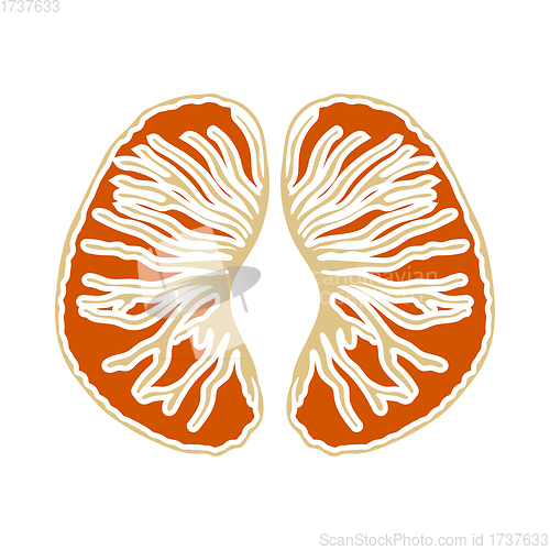 Image of Icon Of Mandarin In Ui Colors