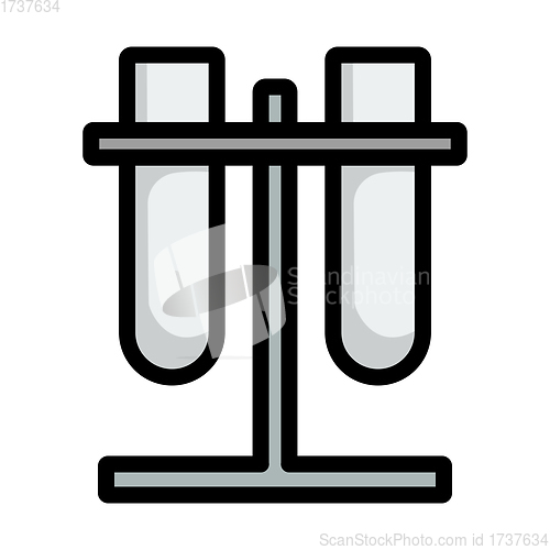 Image of Lab Flasks Attached To Stand Icon
