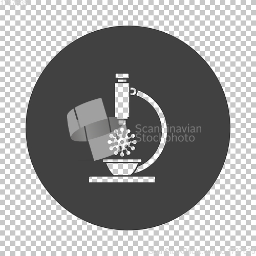 Image of Research Coronavirus By Microscope Icon