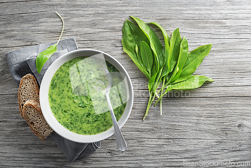Image of Soup wild garlic ramson