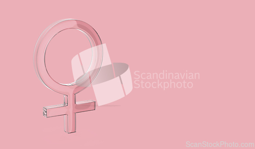 Image of Glass female gender sign