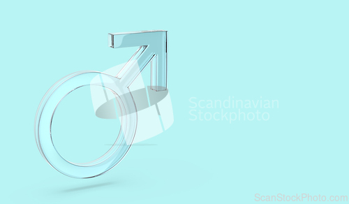 Image of Glass male gender sign
