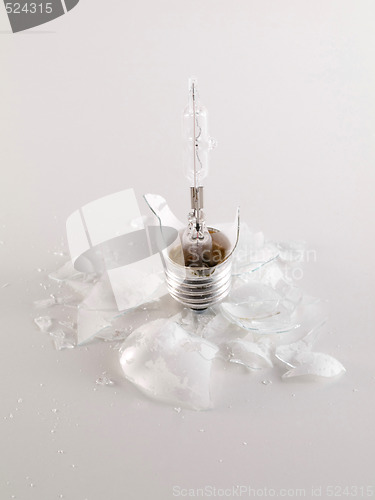 Image of Broken lamp bulb
