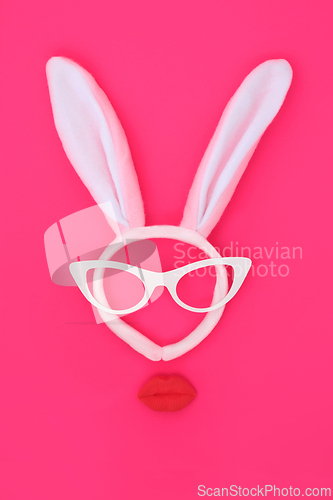 Image of Easter Bunny Ears Surreal Bizarre Face