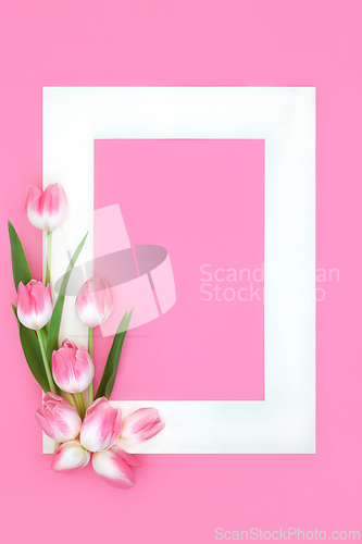 Image of Pink Tulip Flower Arrangement for Spring and Easter