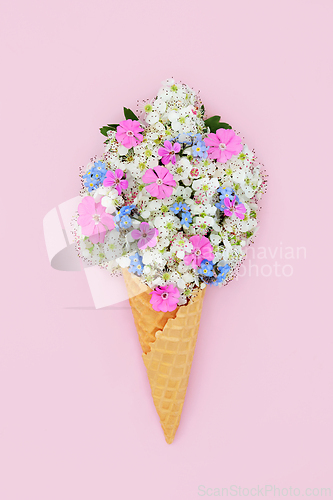 Image of Surreal Spring Flower Blossom Ice Cream 