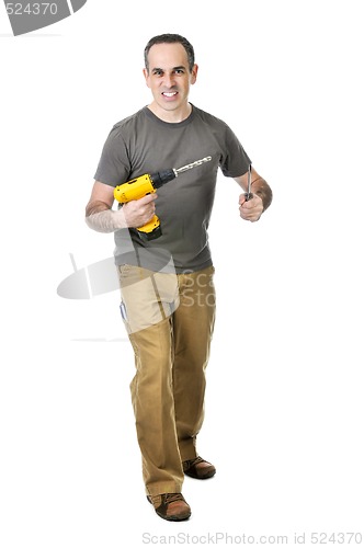 Image of Handyman with a drill and screwdriver