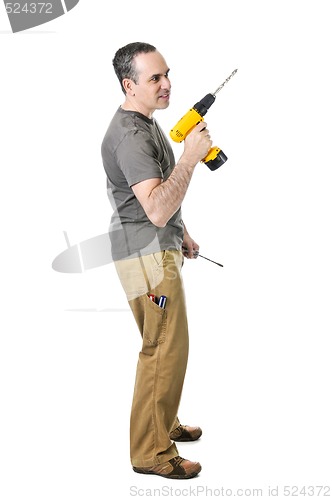 Image of Handyman with a drill and screwdriver