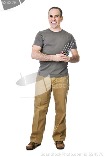 Image of Handyman with screwdrivers