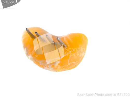 Image of Mandarin on fork