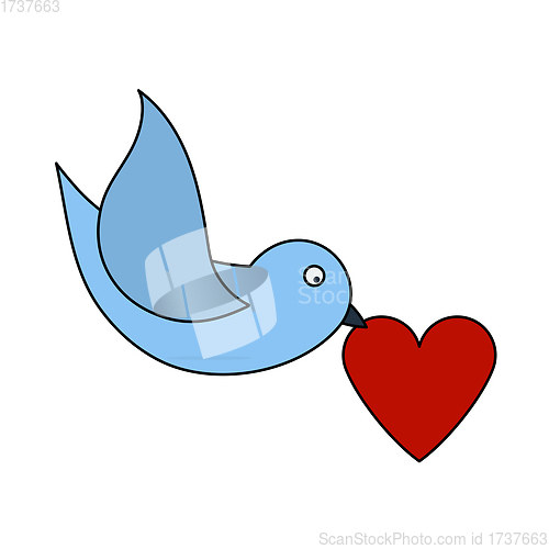 Image of Dove With Heart Icon