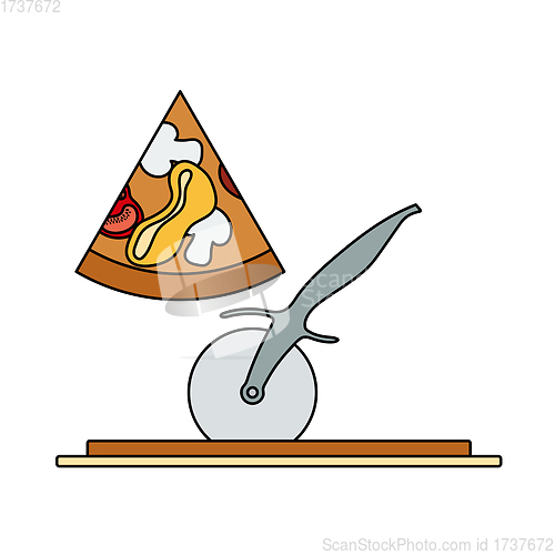 Image of Pizza With Knife Icon