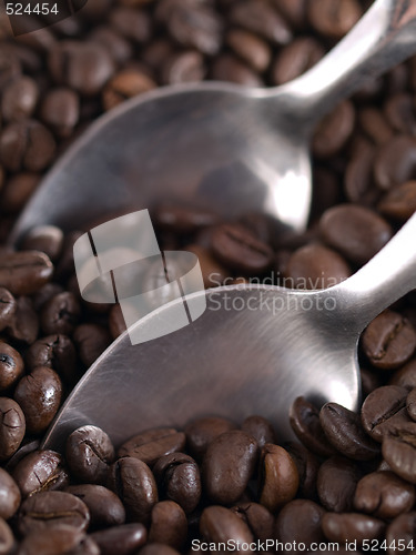 Image of Coffee beans and spoons