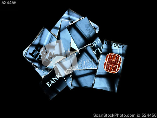 Image of Credit card in pieces