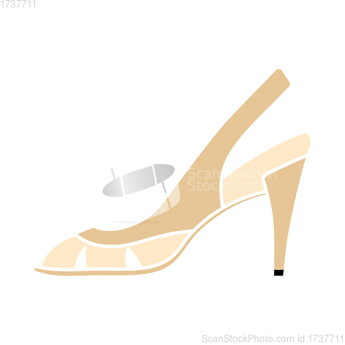 Image of Woman Heeled Sandal Icon