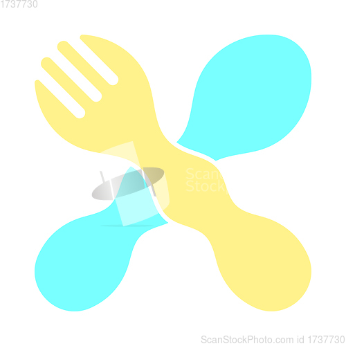 Image of Baby Spoon And Fork Icon