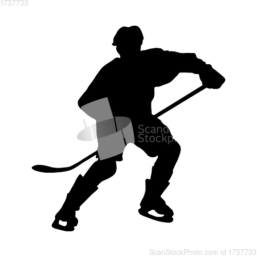 Image of Hockey Player Silhouette