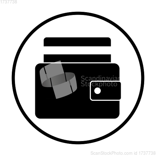 Image of Credit Card Get Out From Purse Icon