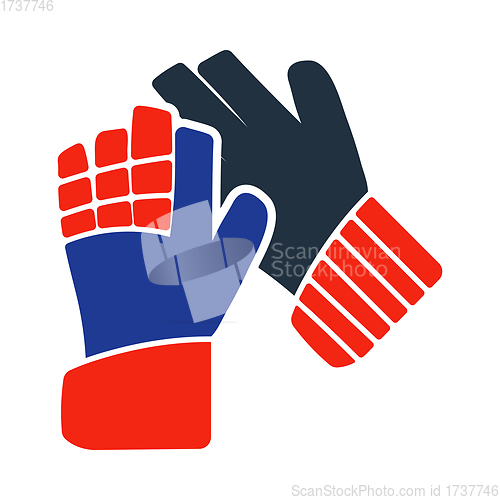 Image of Soccer Goalkeeper Gloves Icon