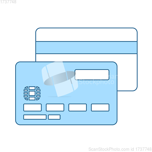 Image of Front And Back Side Of Credit Card Icon