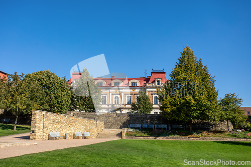 Image of Monastery garden view of Hospital for long term sickness. Litomysl, Czech Republic