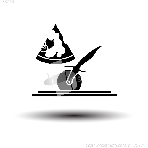 Image of Pizza With Knife Icon