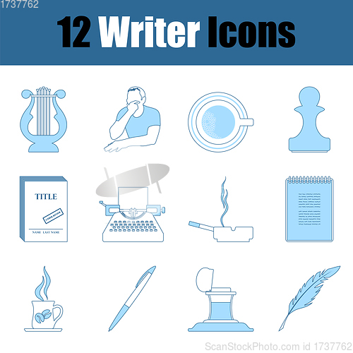 Image of Writer Icon Set